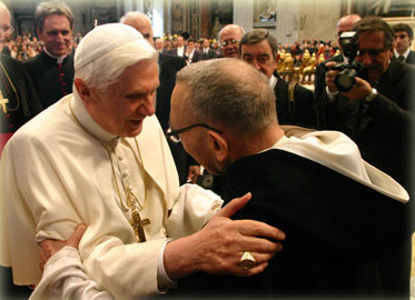 pater Philippe met paus Benedictus XVI